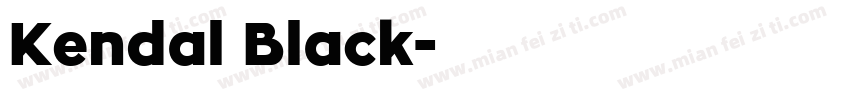 Kendal Black字体转换